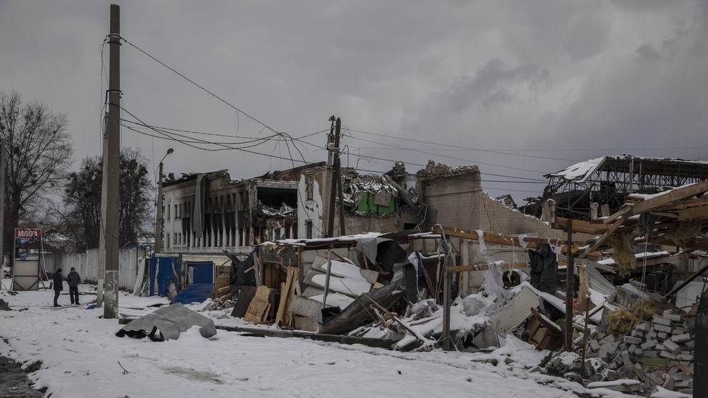 Zdemolovaný Charkov.