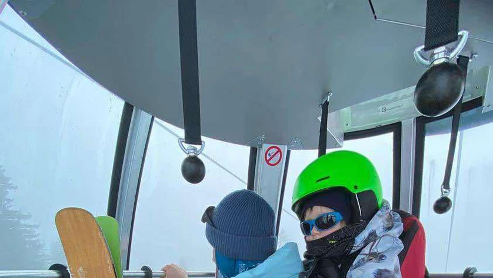 Lyžovačka s dieťaťom 