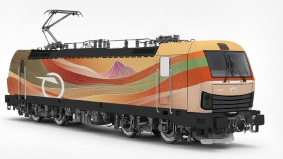 Rušeň s motívom Kriváňa