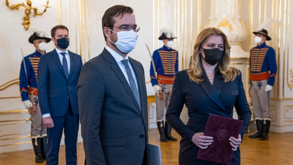 Marek Krajčí a prezidentka Zuzana Čaputová.