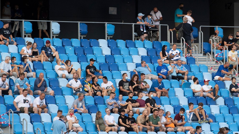 Fanúšikovia počas 2. kola Fortuna ligy ŠK Slovan Bratislava - AS Trenčín.