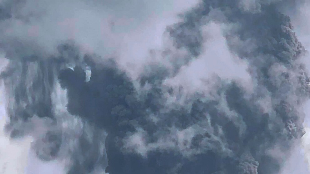 Výbuch sopky na Sumatre.