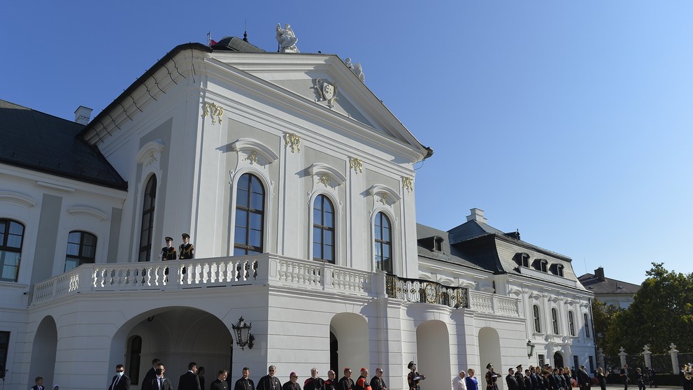 Pápež František v Prezidentskom paláci.