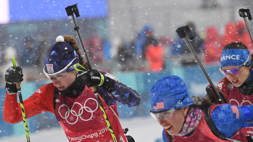 Paulína Fialková v štafete žien na 4x6 km.