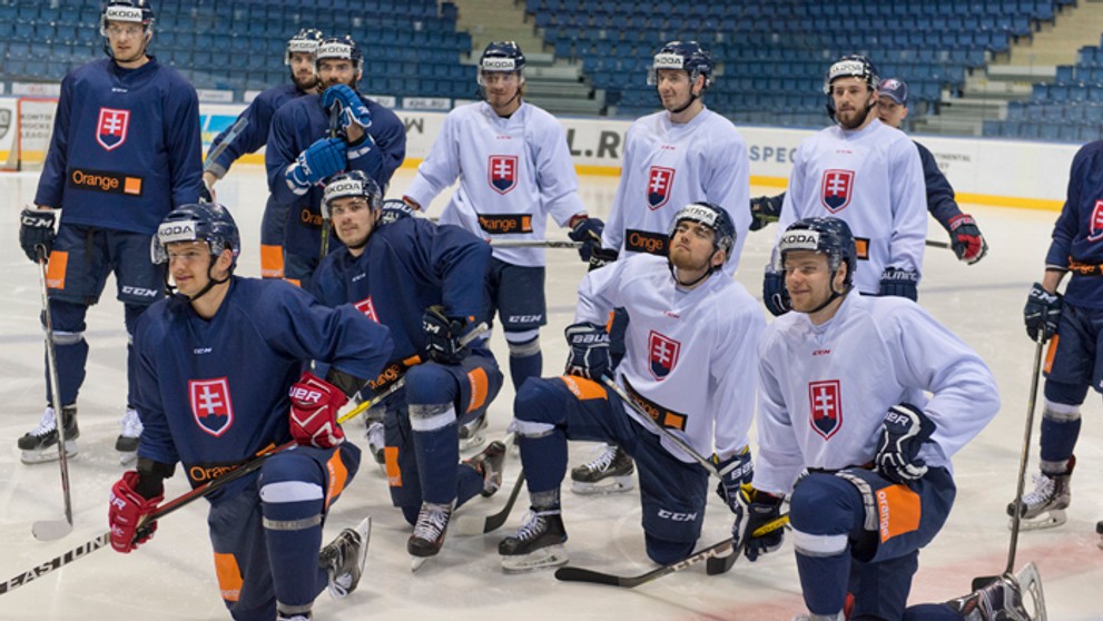 Zľava Libor Hudáček, Peter Čerešňák, Ľubomír Dinda a Andreas Štrauch na reprezentačnom sústredení.