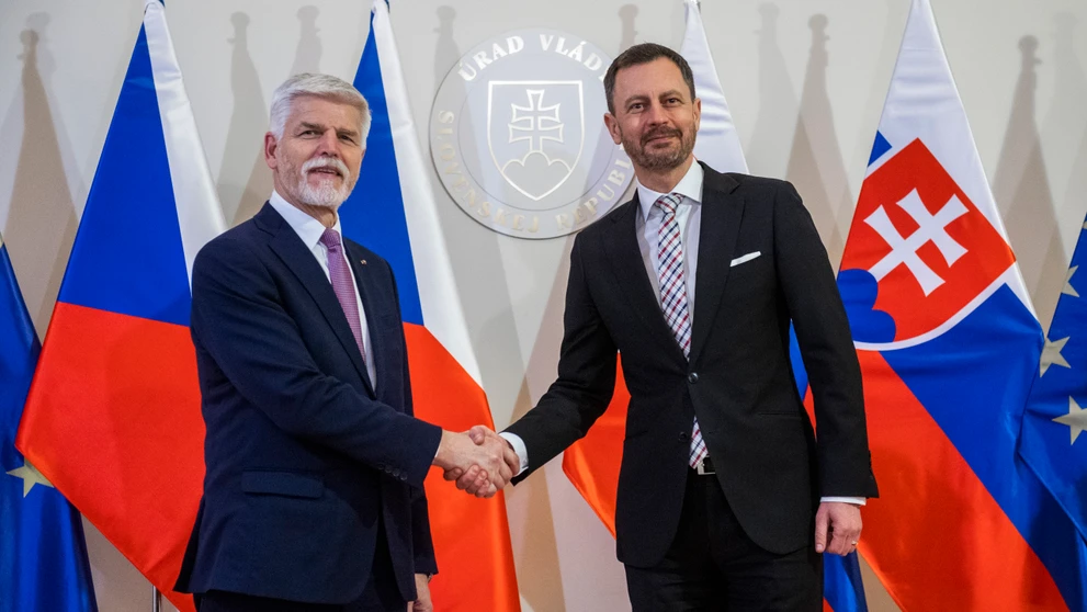 Nový český prezident Petr Pavel na návšteve Slovenska.