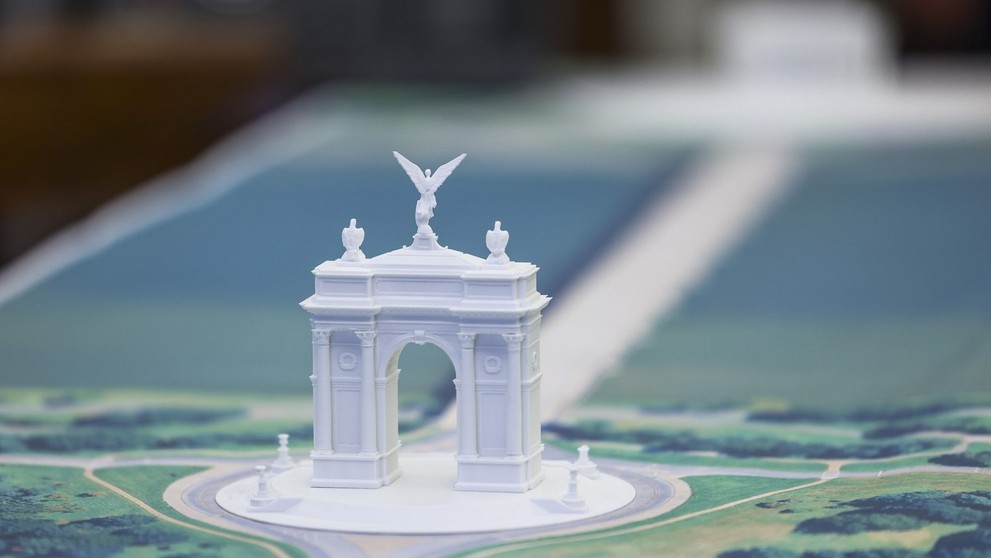 Miesto, na ktorom majú postaviť Oblúk nezávislosti.