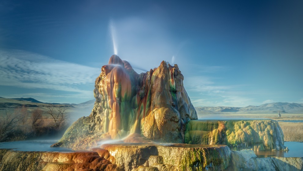 Fly Geyser, Nevada, USA.