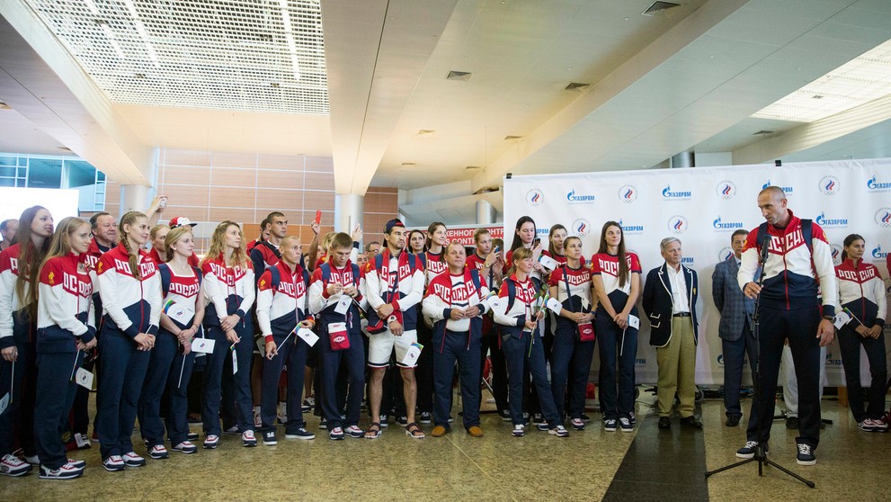 Ruská výprava pred odletom do Ria