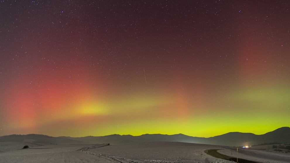 Polárna žiara pri Brezne