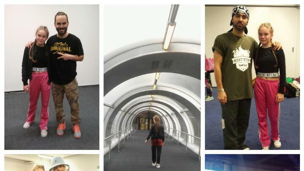 Veronika spolu s tanečnými lektormi. 