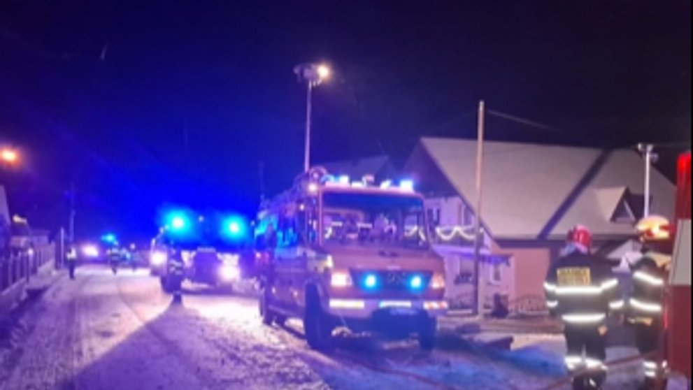 Nočný požiar v Radôstke.