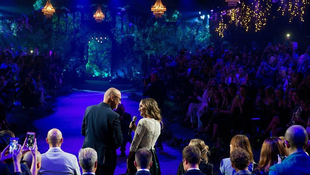 Sarah Jessica Parker na prehliadke Intimissimi vo Verone.