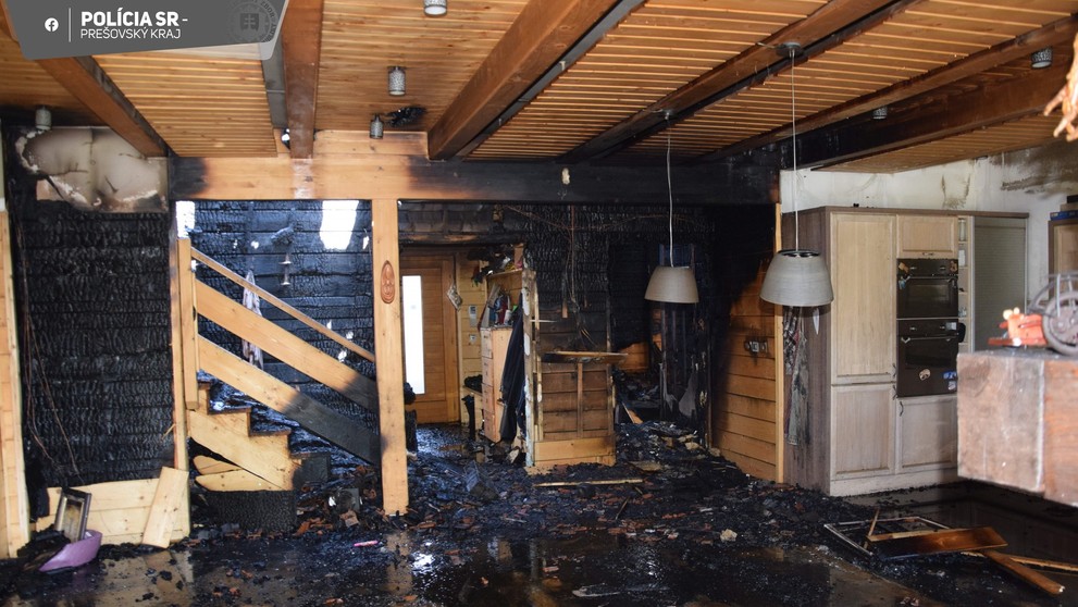 Požiar v obci Štôla