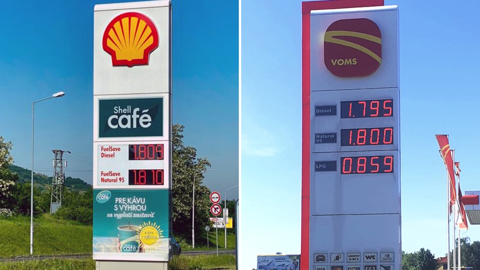 Ceny benzínu a nafty (18.5.2022)