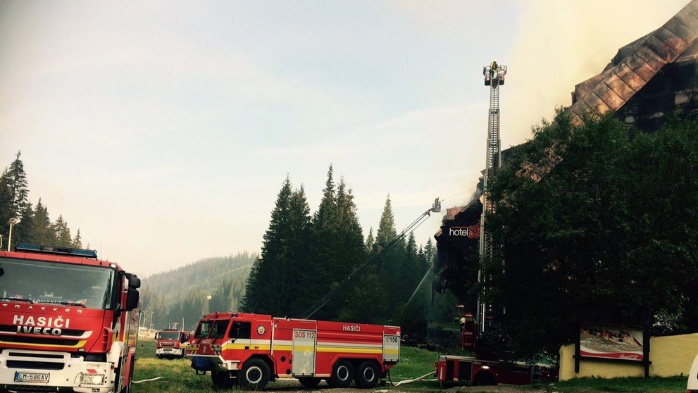 Požiar hotela v Jasnej