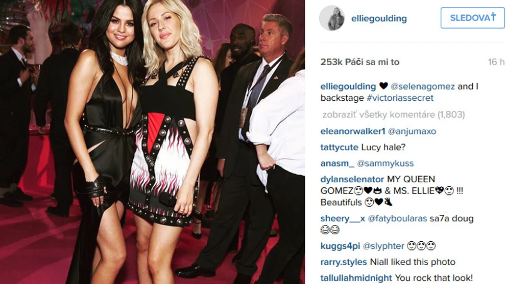 Ellie Goulding so Selenou Gomez.