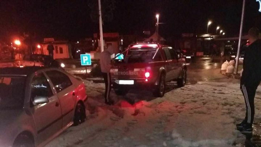 Po snežnej búrke v chorvátskom Pakoštane.