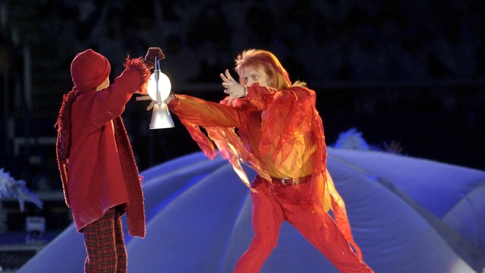 Jozef Sabovčík na otváracom ceremoniály ZOH 2002 v Salt Lake City