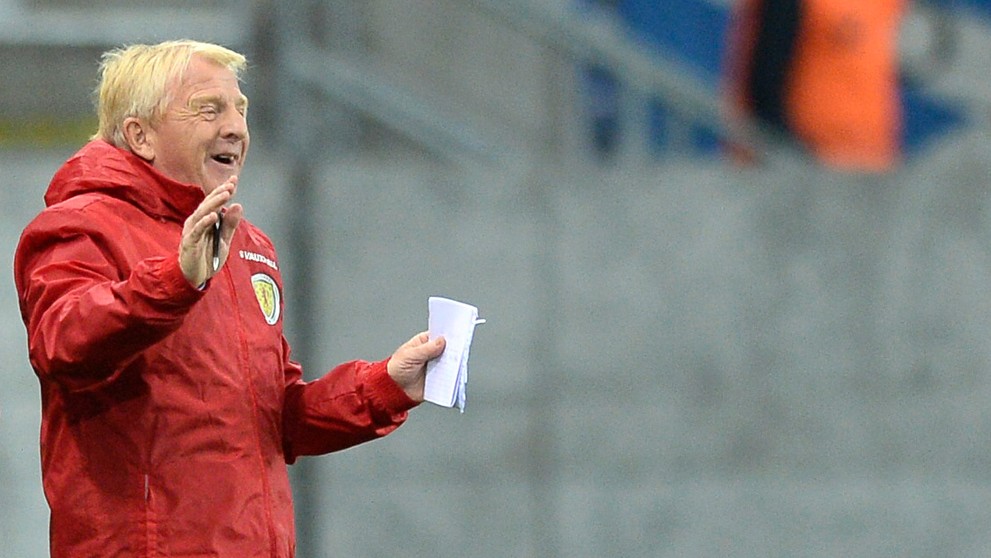 Tréner škótskej futbalovej reprezentácie Gordon Strachan počas kvalifikácie MS 2018 v Trnave proti Slovensku.