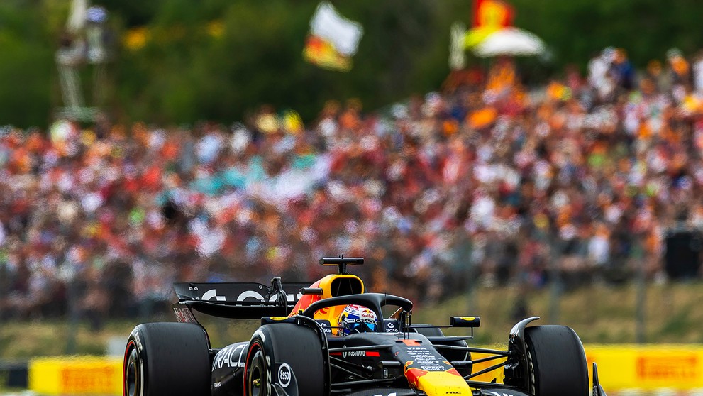 Max Verstappen na trati VC Maďarska.