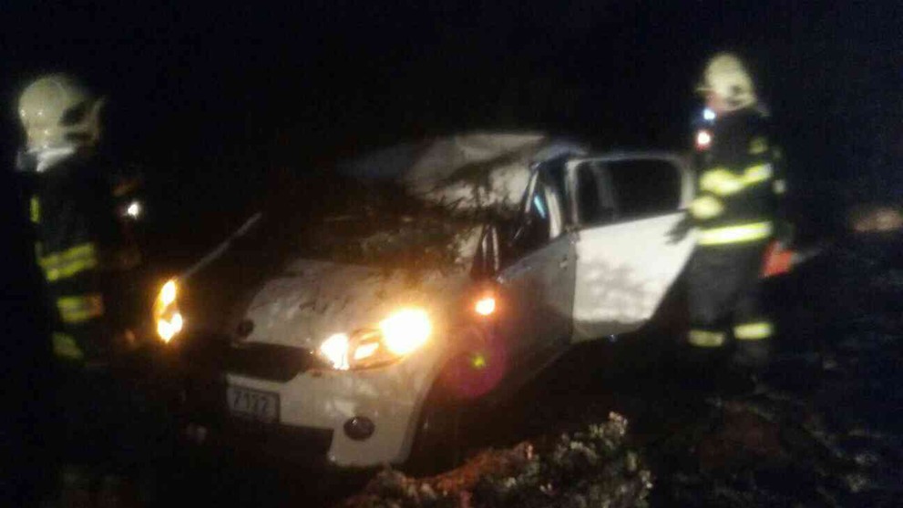 Na mladíka v aute spadol strom.