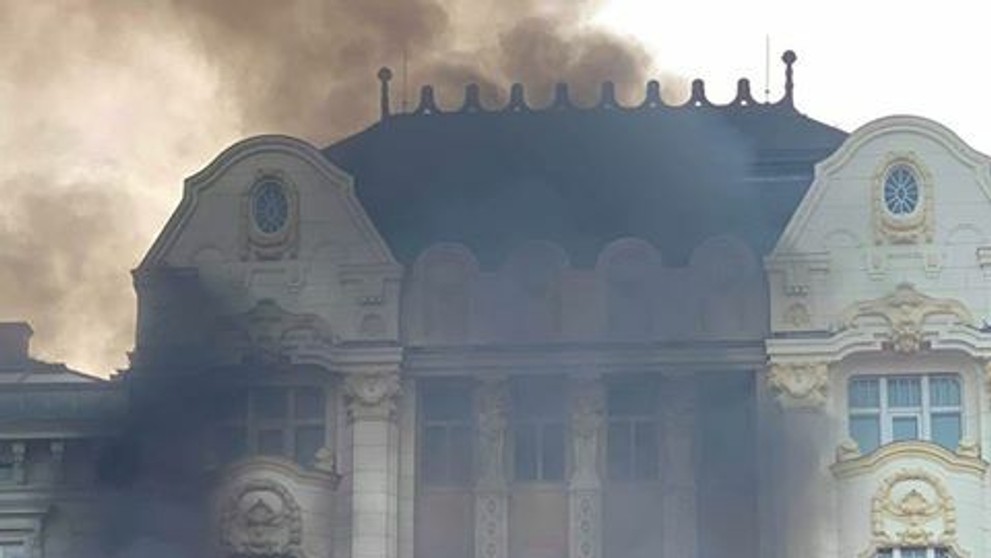 Požiar na vianočných trhoch.