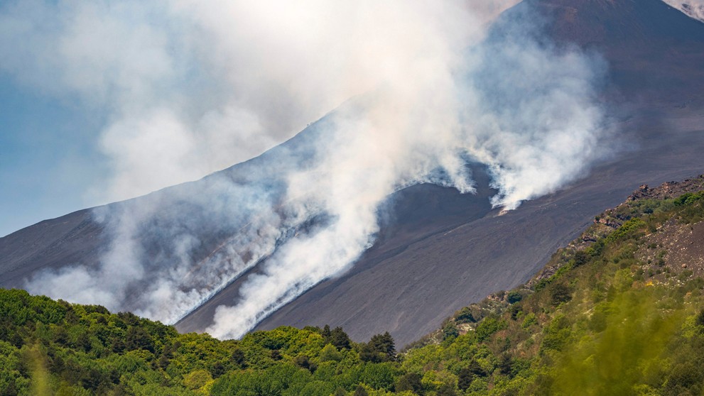 Výbuch Etny na Sicílii