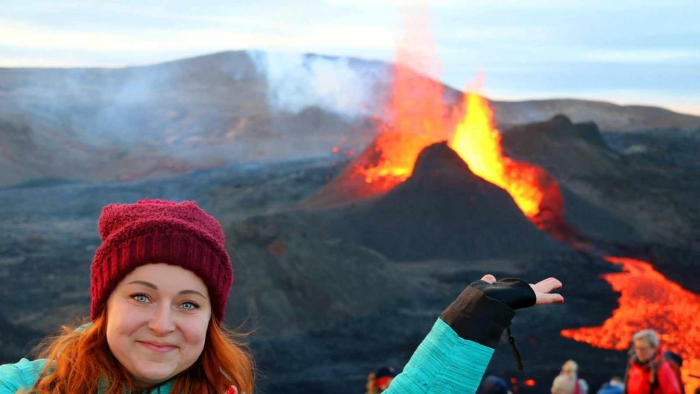 Slovenka Lucia na Islande.