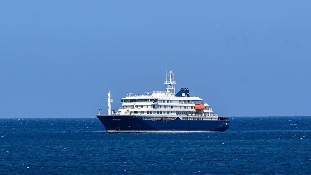 Výletná loď MV Hodius, kde vypukla nákaza.
