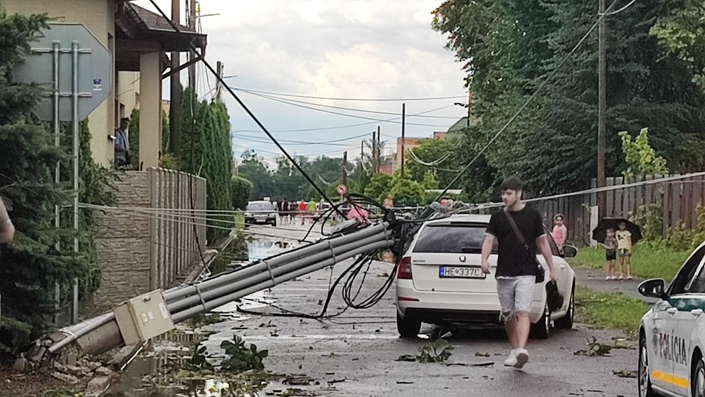 Strážske, následky búrky.