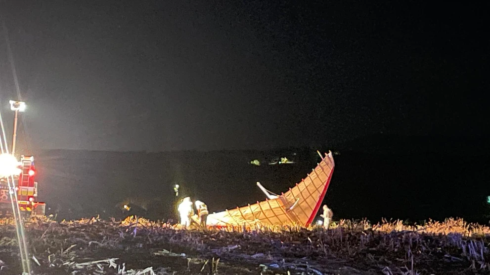 Rogalo spadlo do poľa