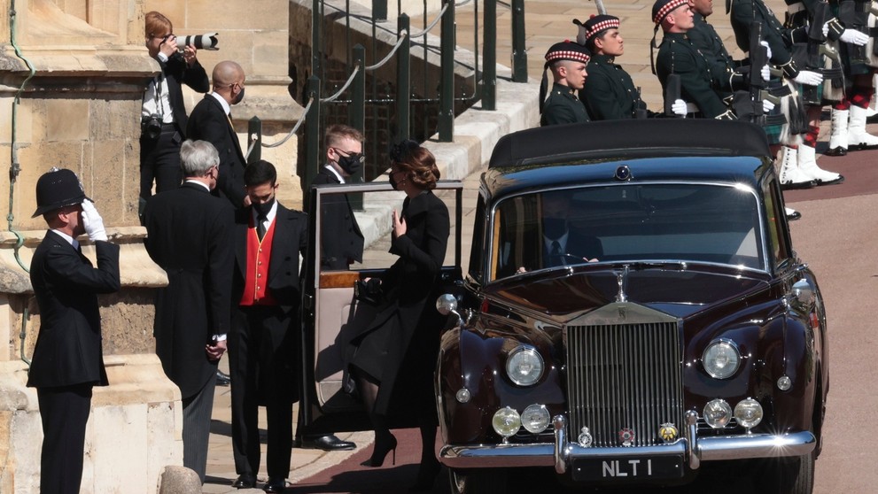 Kate Middleton dorazila na pohreb princa Philipa