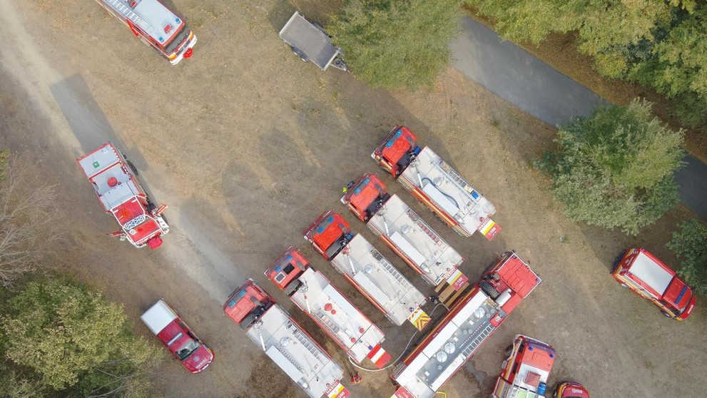 Zásah hasičov pri požiari na Bielom kríži