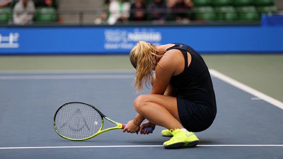 Dominika Cibulková po zápase s Carlou Suarezovou Navarrovou na turnaji v Tokiu.