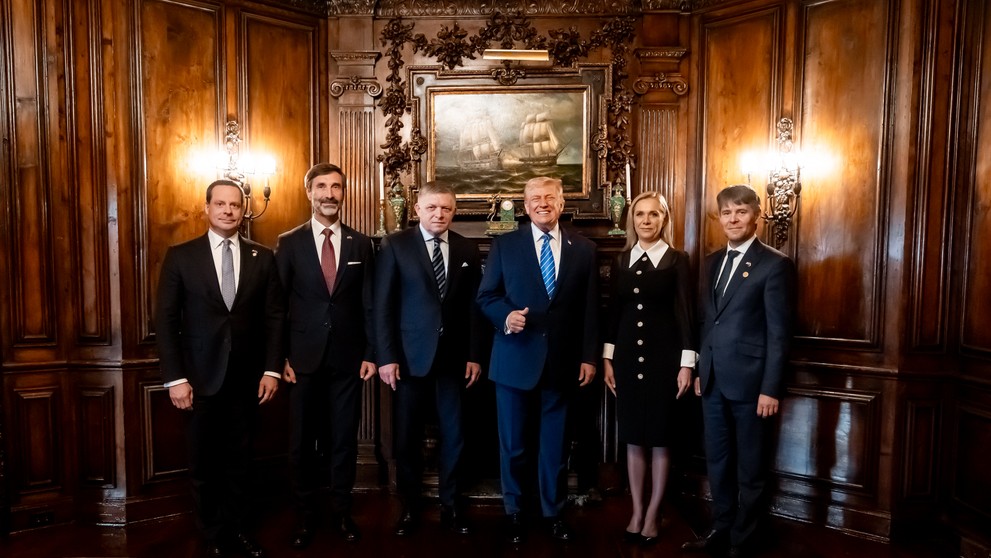 Robert Fico a Donald Trump na Floride USA