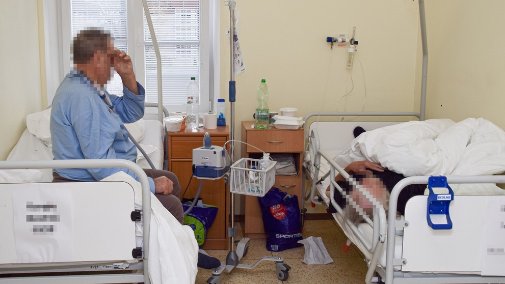 Covidové oddelenie v Rimavskej Sobote.