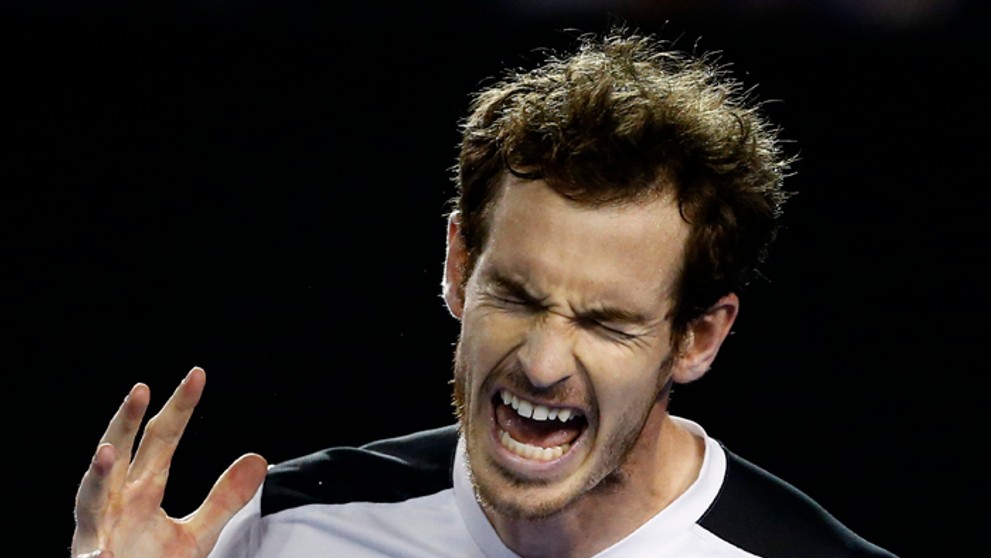 Andy Murray počas semifinálového zápasu Australian Open proti Milošovi Raoničovi.