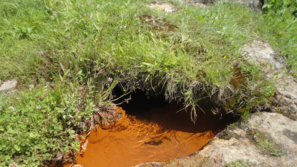 Travertínové jazierko v Mičinej.