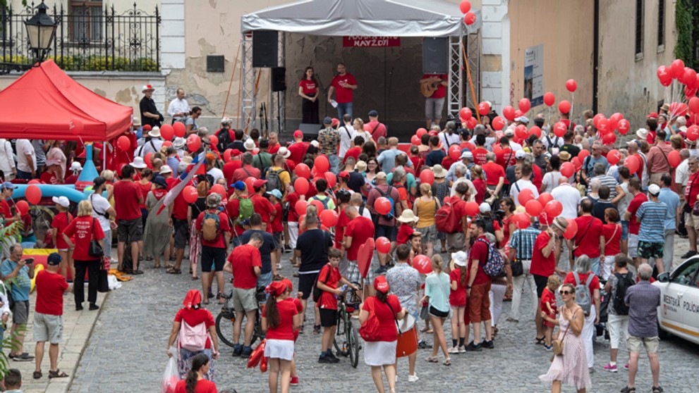 Pochod Hrdí na rodinu v Bratislave.