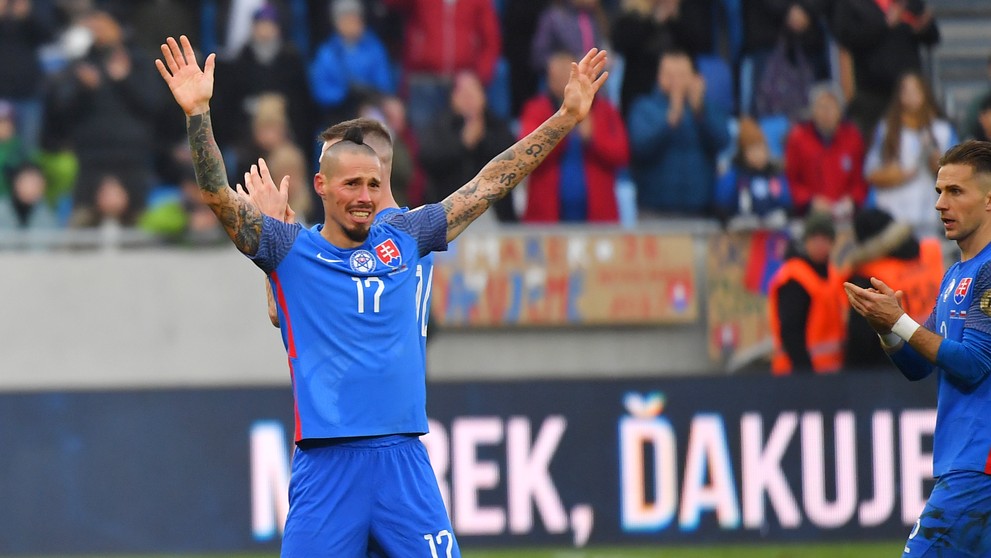 Marek Hamšík sa s reprezentáciou rozlúčil v prípravnom zápase s Čile.