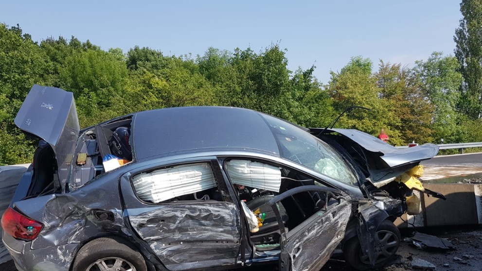 Nehoda na D1 pri Červeníku.