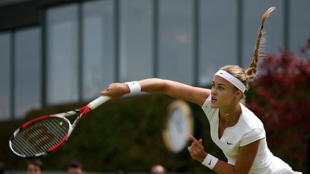 Anna Karolína Schmiedlová na Wimbledone.
