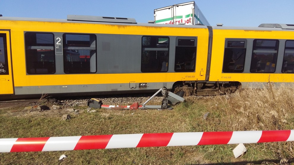 Zrážka vlaku s kamiónom 