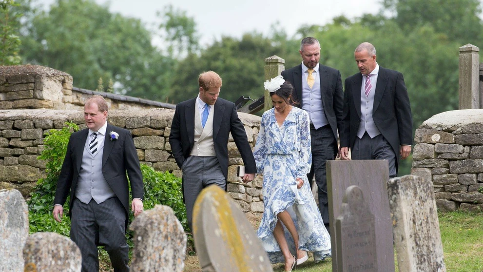 Meghan Markle spolu s princom Harrym na svadbe.