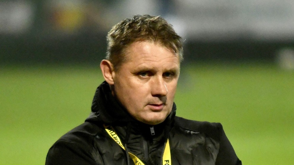 Tréner Zemplína Michalovce Miroslav Nemec v zápase 15. kola Fortuna ligy proti Slovanu.