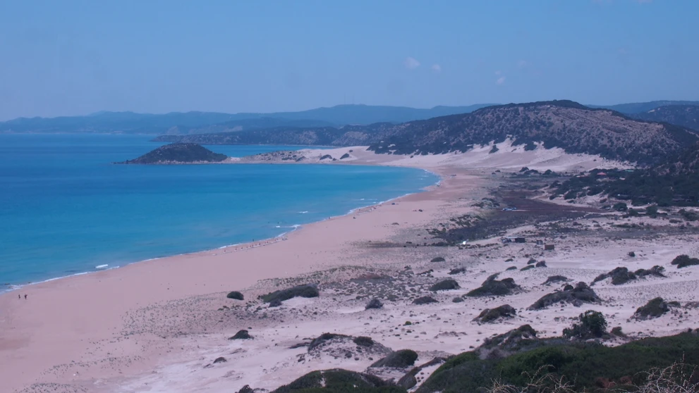 Golden beach.