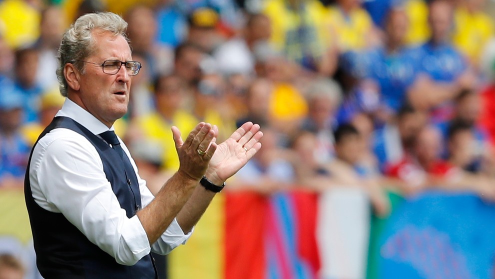 Tréner švédskej futbalovej reprezentácie Erik Hamren.