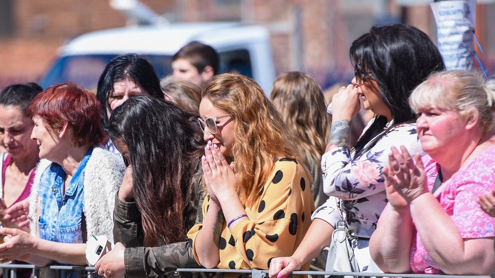 Pohreb Alfieho Evansa.