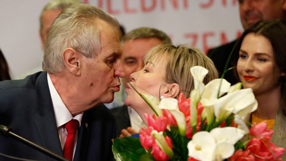 Miloš Zeman počas prejavu po víťazstve v 2. kole prezidentských volieb.